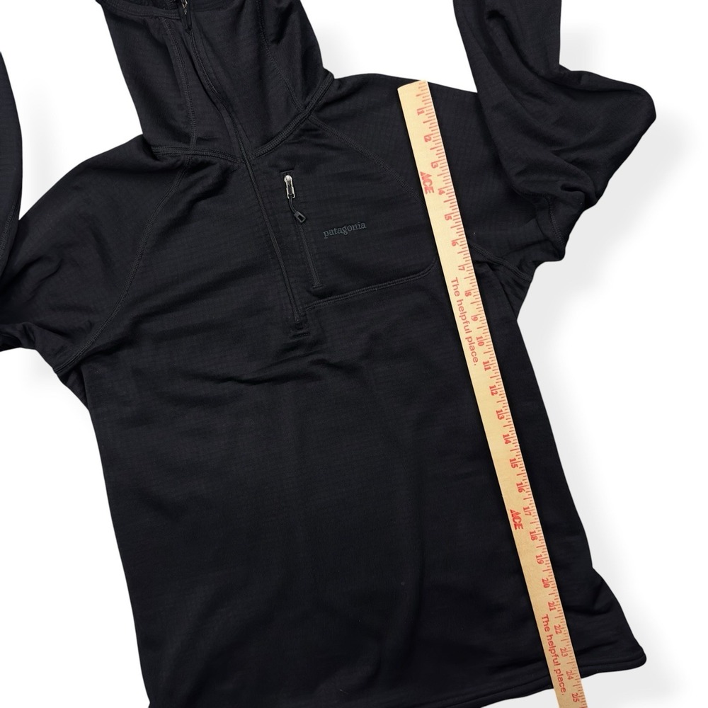 Patagonia R1 Hoody Jacket Womens L Black Grid Fleece Pullover Balaclava Polartec - Picture 11 of 13
